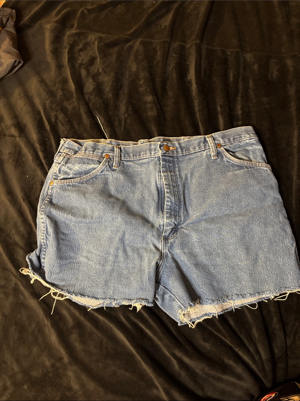 Wrangler Light Blue Denim Cutoff Jean Shorts
